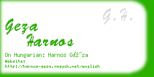 geza harnos business card